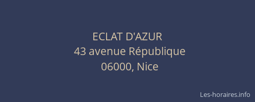 ECLAT D'AZUR