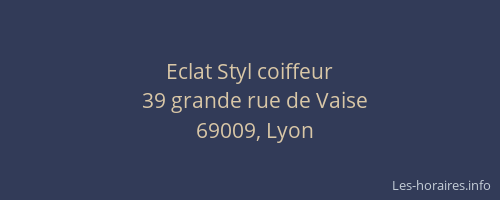 Eclat Styl coiffeur