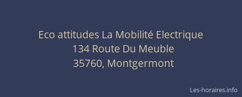 Eco attitudes La Mobilité Electrique