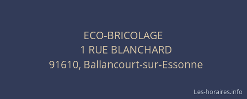 ECO-BRICOLAGE