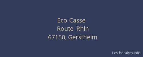 Eco-Casse
