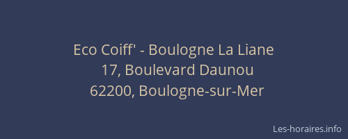 Eco Coiff' - Boulogne La Liane
