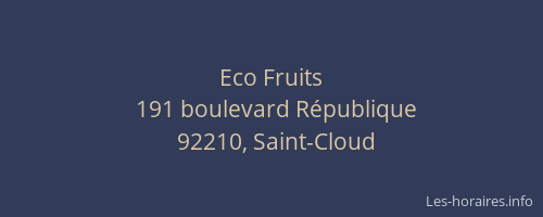 Eco Fruits