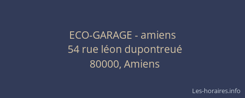 ECO-GARAGE - amiens