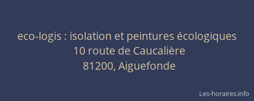 eco-logis : isolation et peintures &eacute;cologiques