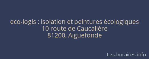 eco-logis : isolation et peintures écologiques