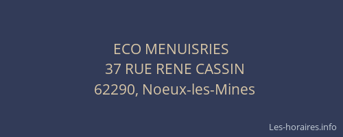 ECO MENUISRIES