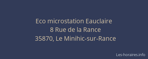 Eco microstation Eauclaire