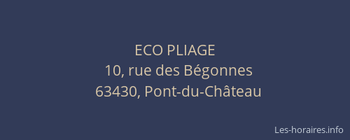 ECO PLIAGE