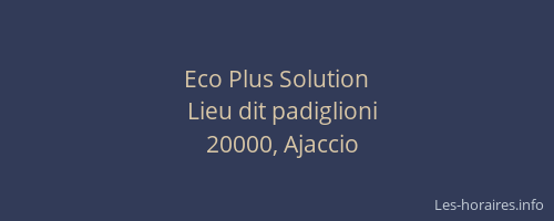 Eco Plus Solution
