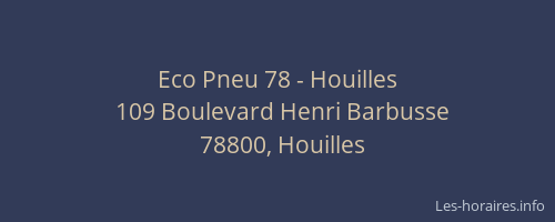 Eco Pneu 78 - Houilles