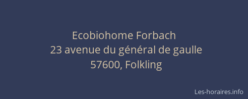 Ecobiohome Forbach