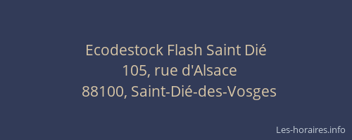 Ecodestock Flash Saint Di&eacute;