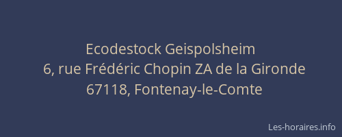 Ecodestock Geispolsheim