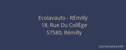 Ecolavauto - R&Eacute;milly