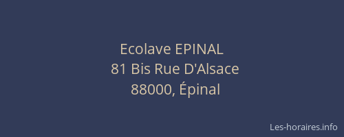 Ecolave EPINAL