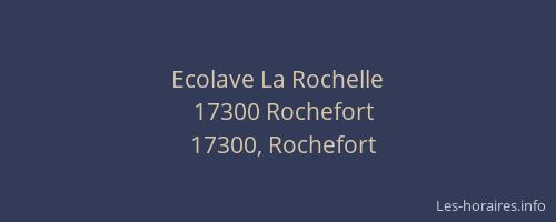 Ecolave La Rochelle