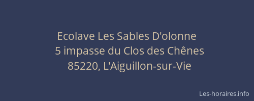 Ecolave Les Sables D'olonne