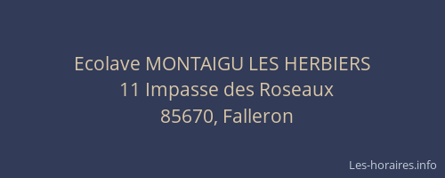 Ecolave MONTAIGU LES HERBIERS