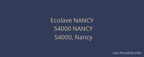Ecolave NANCY