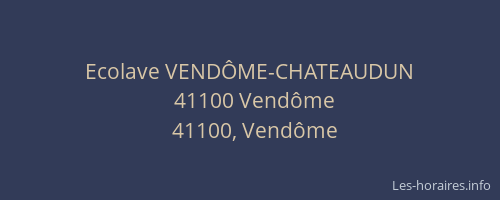 Ecolave VEND&Ocirc;ME-CHATEAUDUN