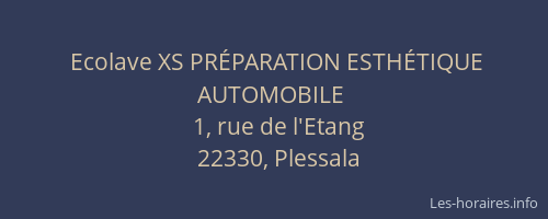 Ecolave XS PR&Eacute;PARATION ESTH&Eacute;TIQUE AUTOMOBILE