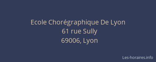Ecole Chorégraphique De Lyon