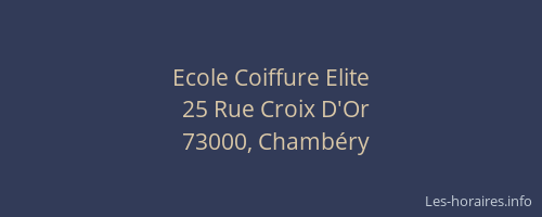 Ecole Coiffure Elite