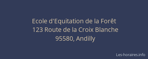 Ecole d'Equitation de la Forêt