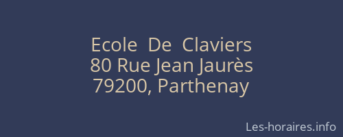 Ecole  De  Claviers