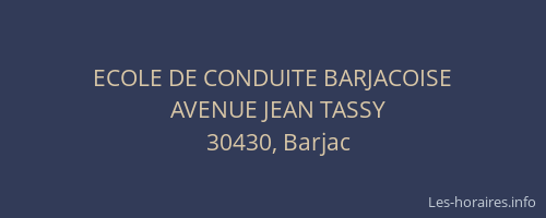 ECOLE DE CONDUITE BARJACOISE