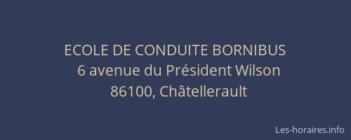 ECOLE DE CONDUITE BORNIBUS