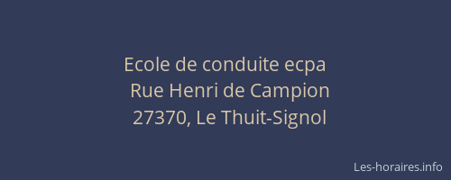Ecole de conduite ecpa