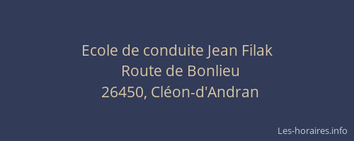 Ecole de conduite Jean Filak