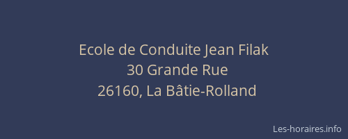 Ecole de Conduite Jean Filak
