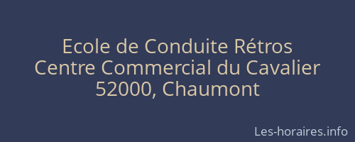Ecole de Conduite R&eacute;tros