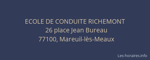 ECOLE DE CONDUITE RICHEMONT