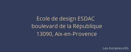 Ecole de design ESDAC