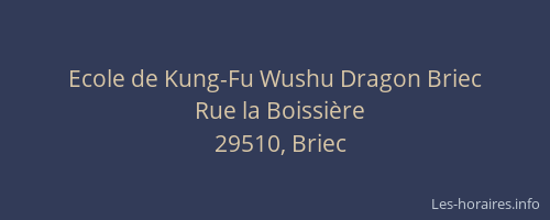 Ecole de Kung-Fu Wushu Dragon Briec