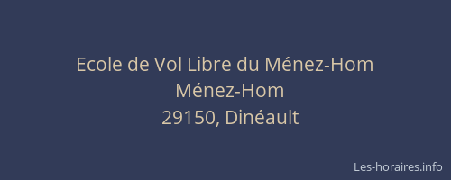 Ecole de Vol Libre du Ménez-Hom