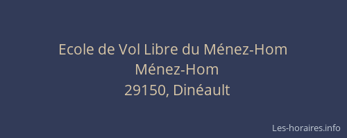 Ecole de Vol Libre du M&eacute;nez-Hom