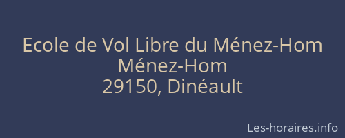 Ecole de Vol Libre du Ménez-Hom