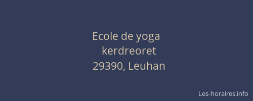 Ecole de yoga