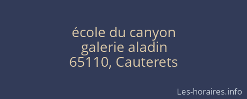 école du canyon