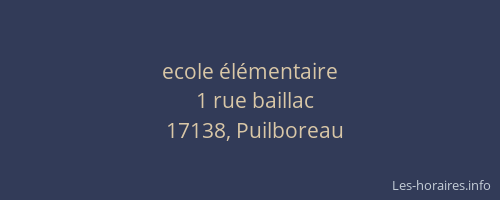 ecole &eacute;l&eacute;mentaire