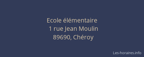 Ecole &eacute;l&eacute;mentaire