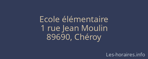 Ecole élémentaire