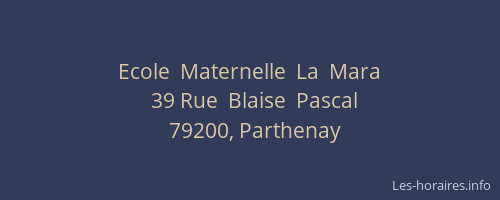 Ecole  Maternelle  La  Mara