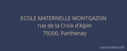ECOLE MATERNELLE MONTGAZON
