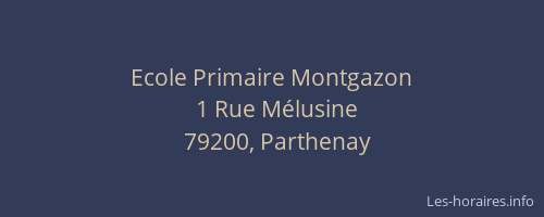 Ecole Primaire Montgazon